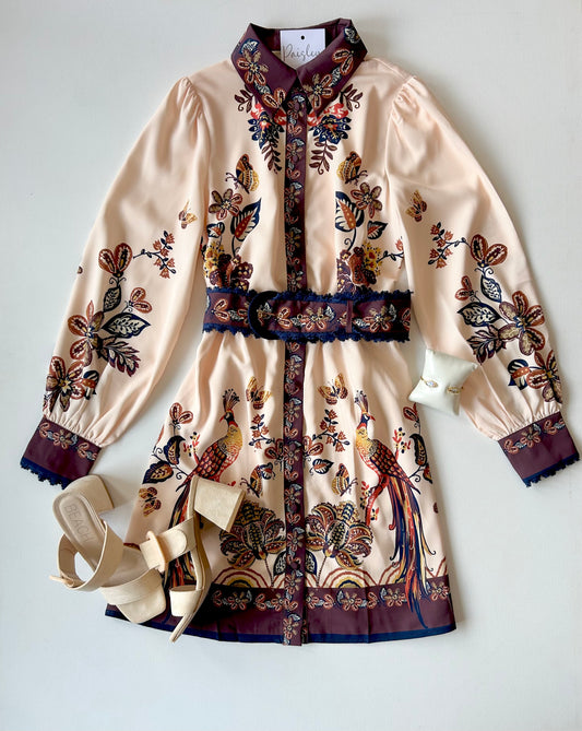 Khyrie Peacock Printed Dress