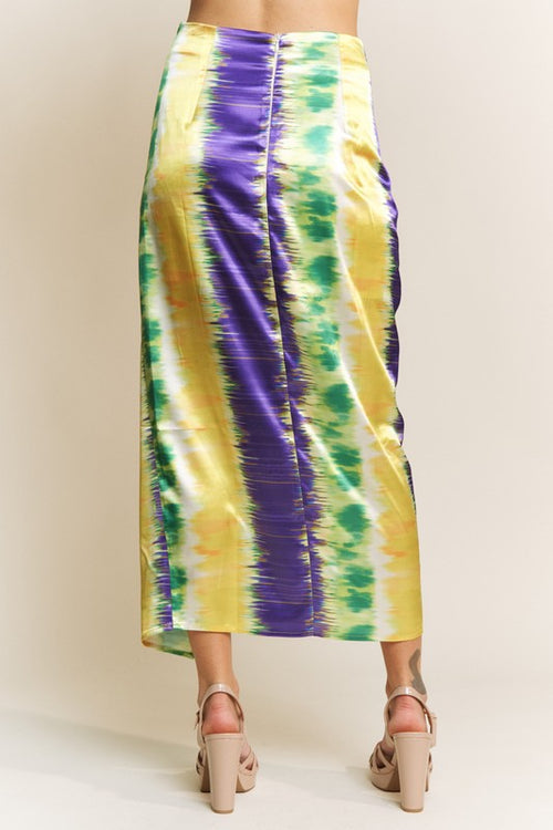 Mardi Gras Satin Skirt