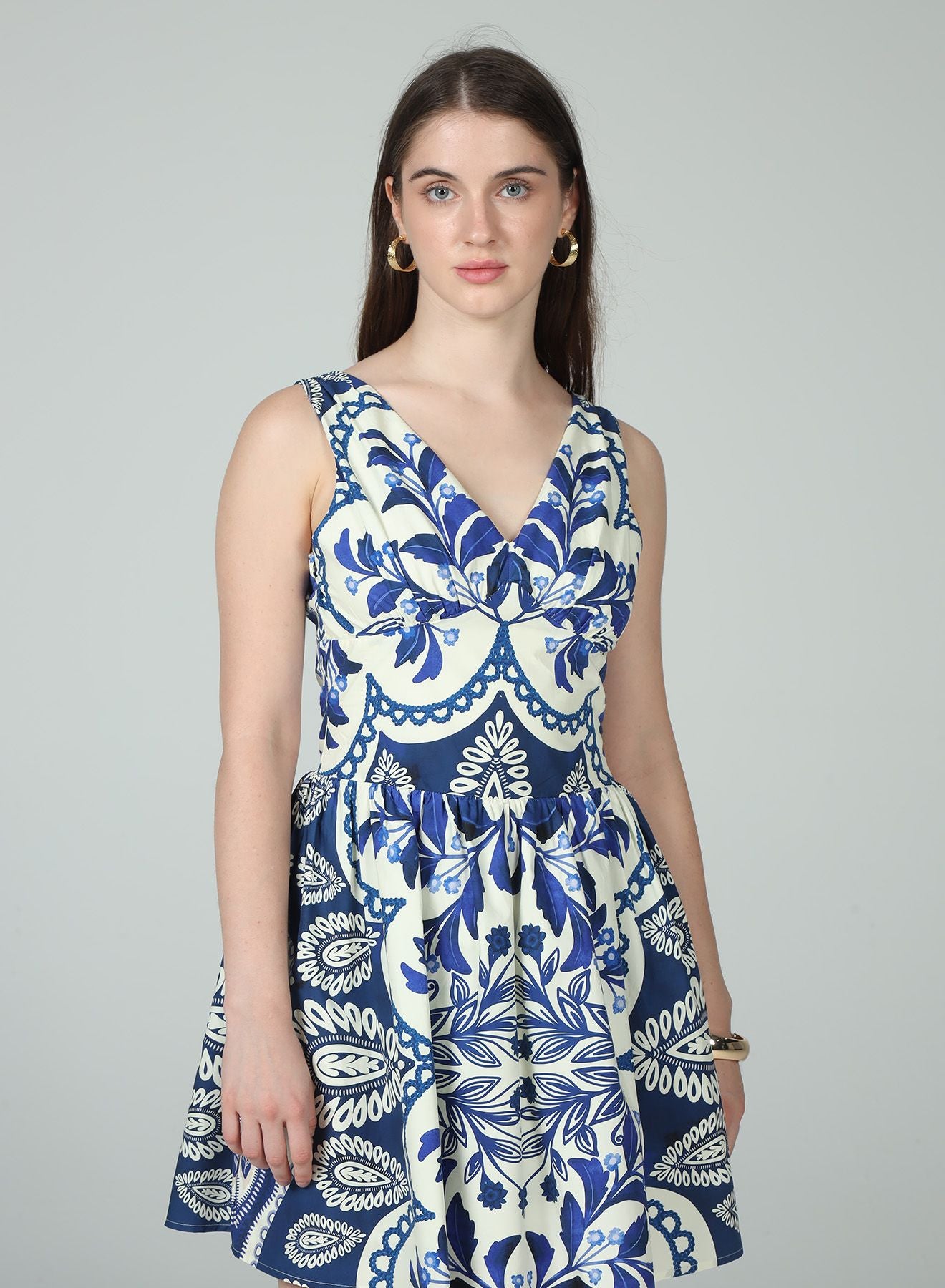 Eliana Keyhole Tie Mini Dress