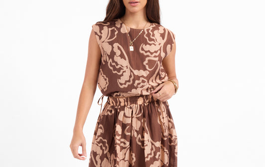 Rustic Charm Tie Top