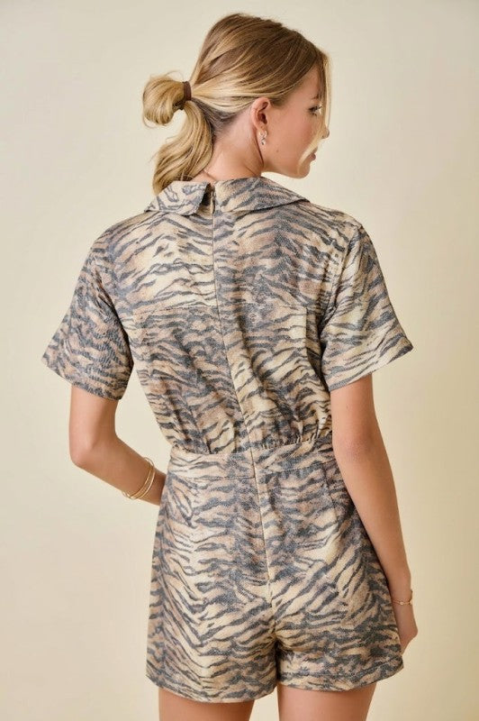 Geaux Tigers Wrap Romper