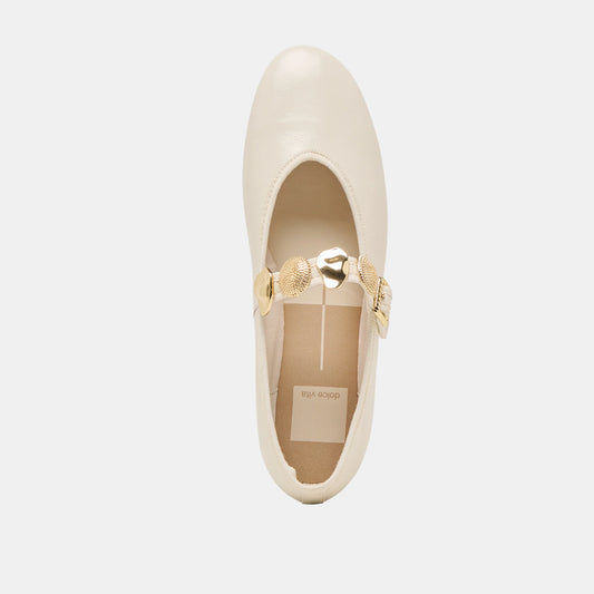 Relan Ballet Flats Off White Leather