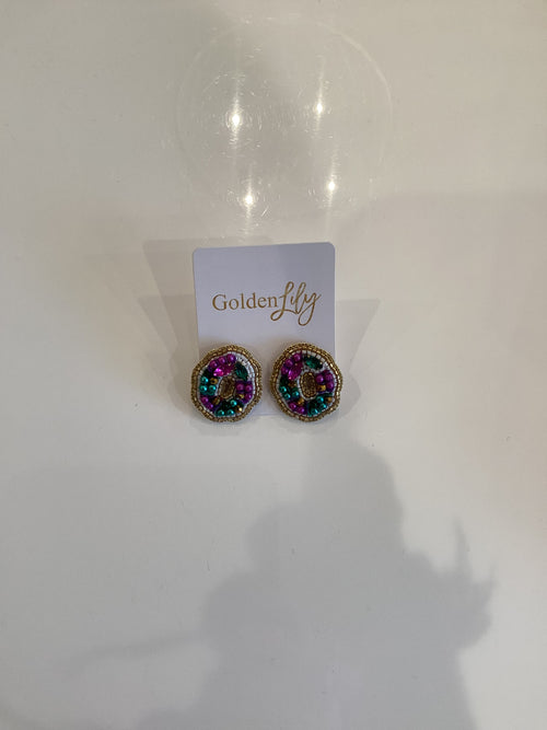 King Cake Stud Earrings