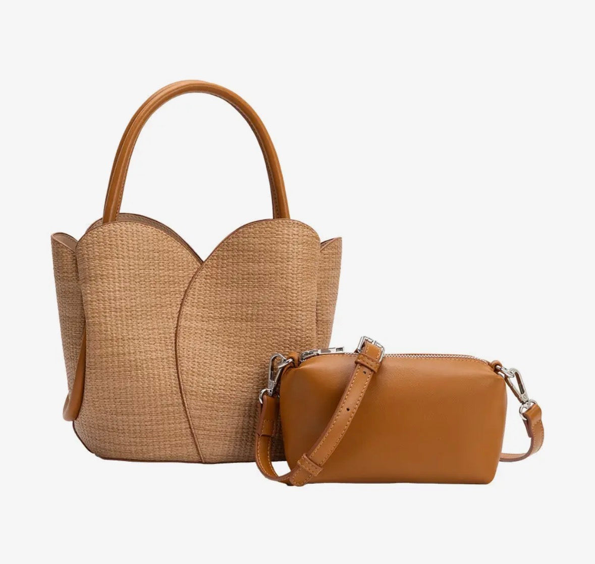 Tulip Raffia Handbag