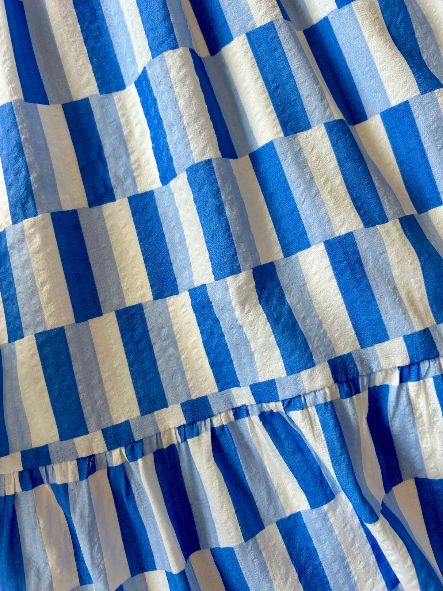 Blue Medley Ruffled Dress