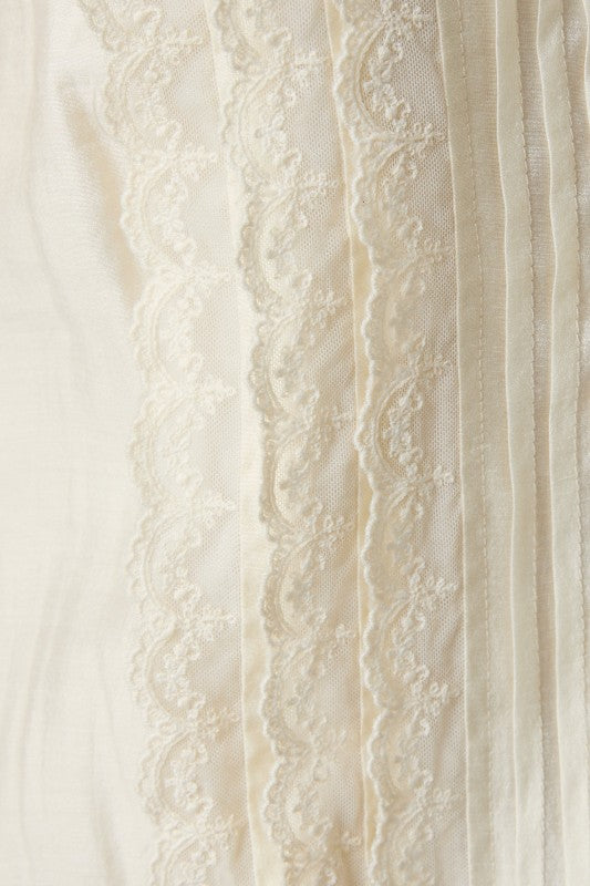 Lainey Ivory Cotton & Lace Dress