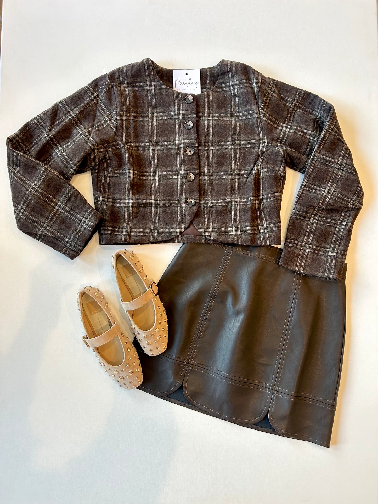 Brown Plaid Jacket