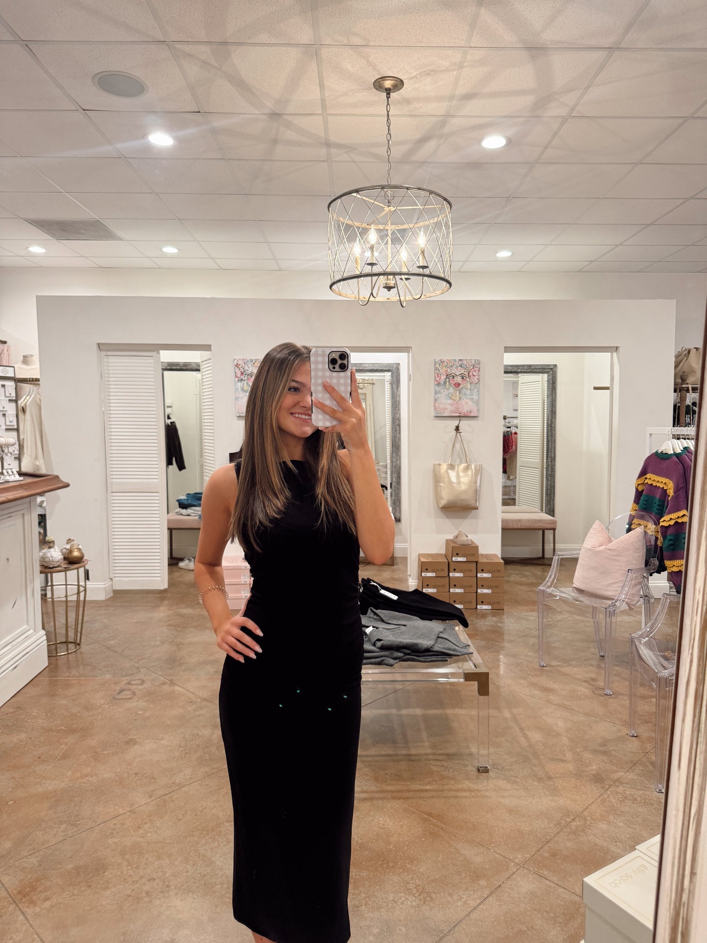 Willowbrook Knit Ruched Midi Dress