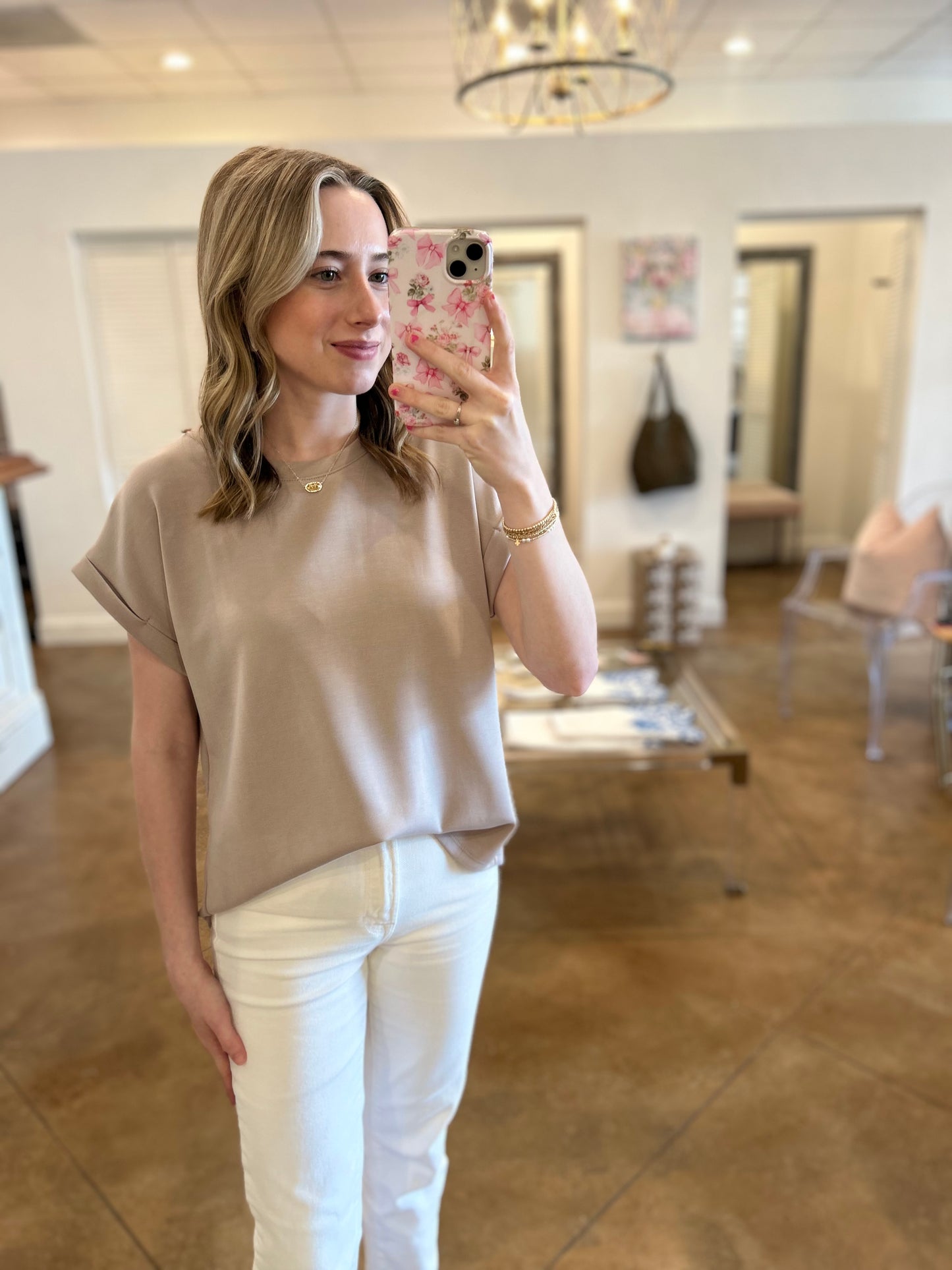 Scuba Cuffed Sleeve Top
