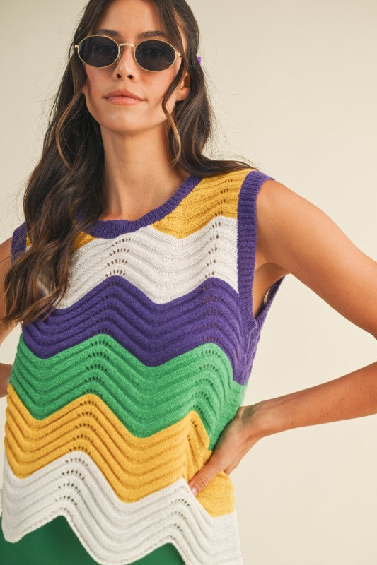 MG Waves Sleeveless Sweater