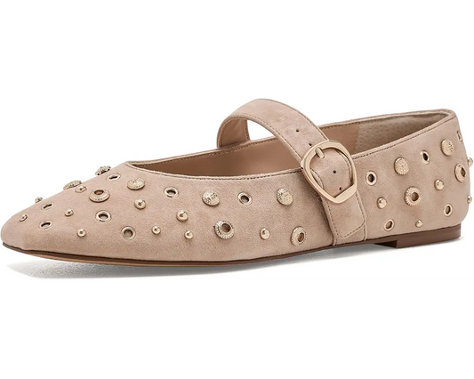 Mella Studded Falt in Camel