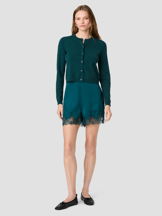 Ennis Satin Lace Pull On Shorts