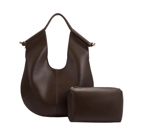 Tracy Espresso Recycled Vegan Shoulder Bag