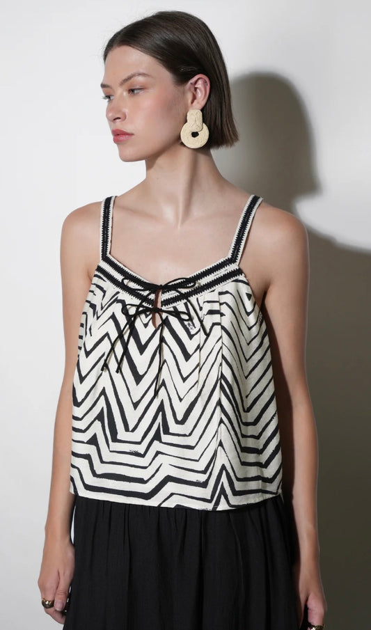 Harper Crochet Detail Sleeveless Top