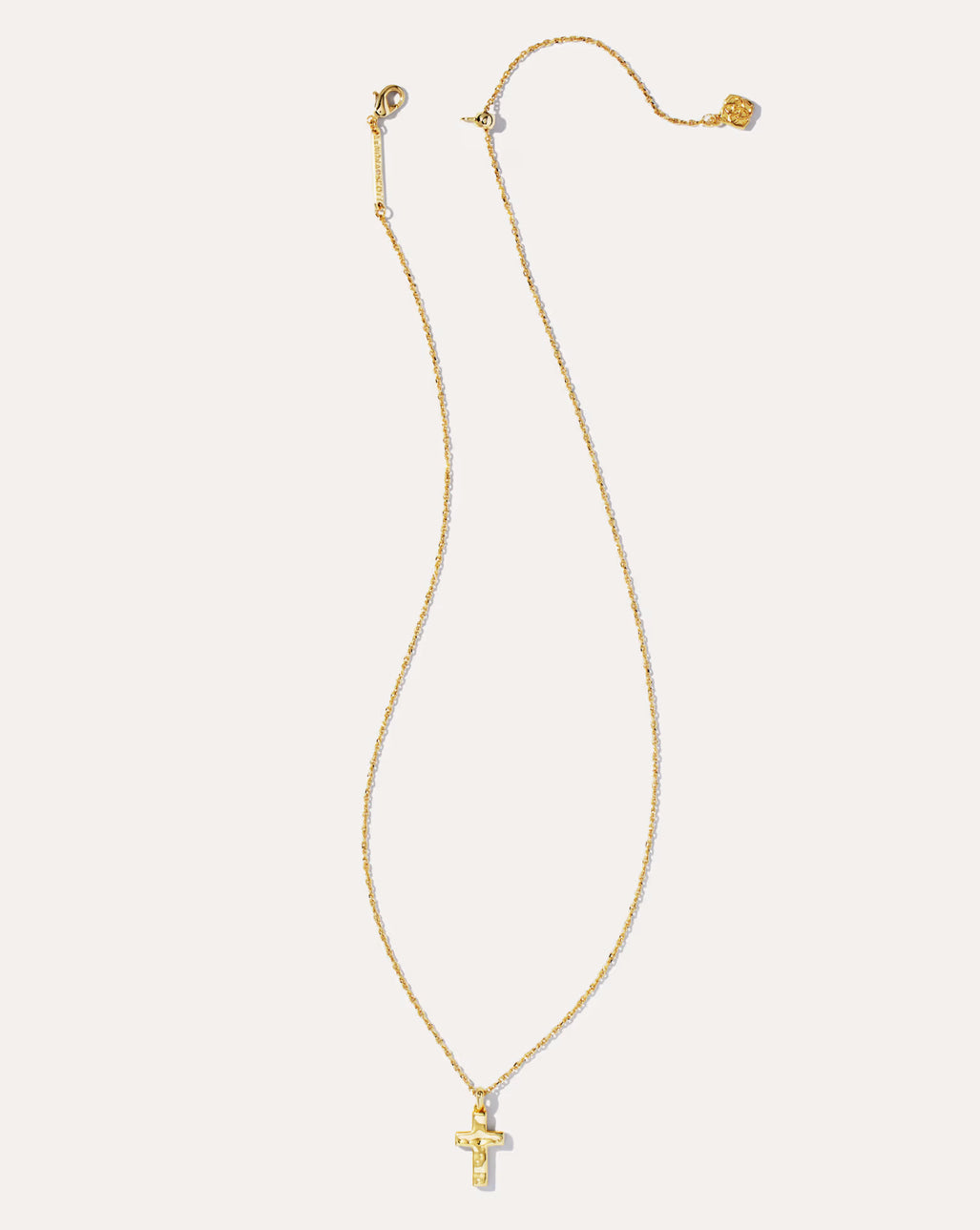 Cross Pendant Necklace Gold Metal