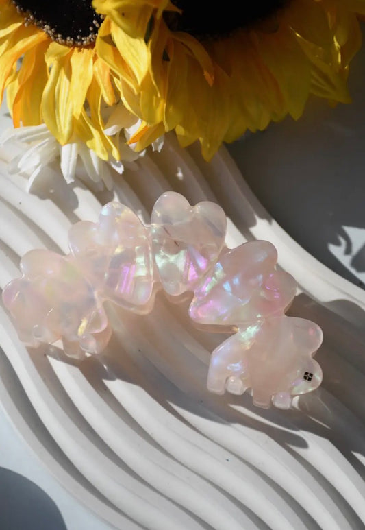Heart Acetate Hair Claw Clip Star Dust