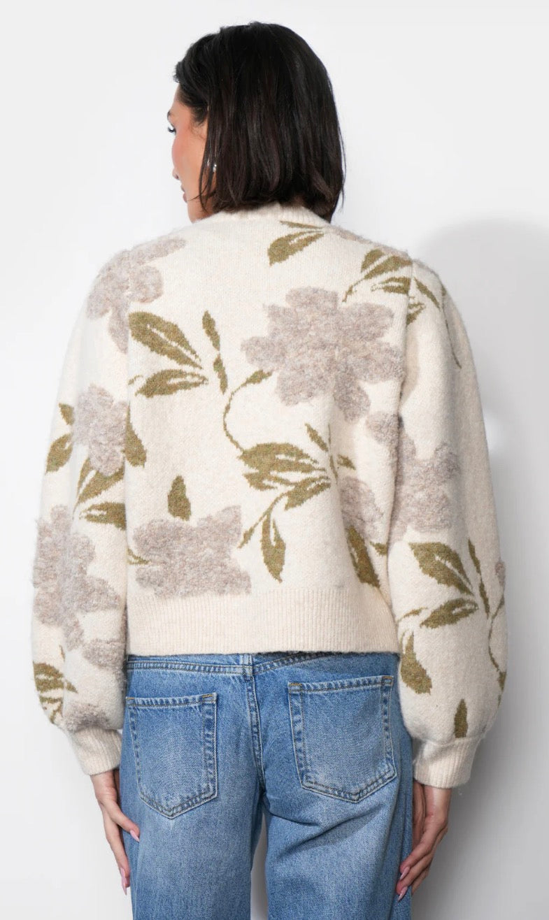 Skylar Cozy Floral Cardigan