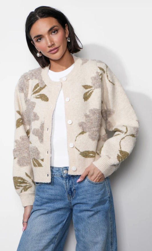 Skylar Cozy Floral Cardigan