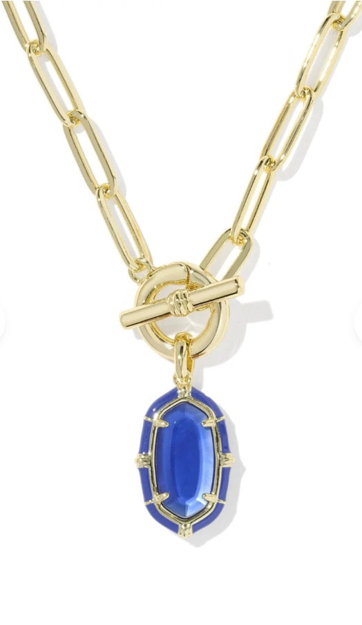 Elisa Enamel Link Chain Necklace