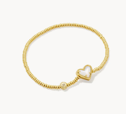 Ari Heart Gold Stretch Bracelet