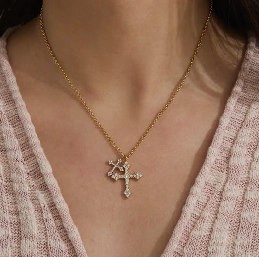 Crystal Cross Necklace