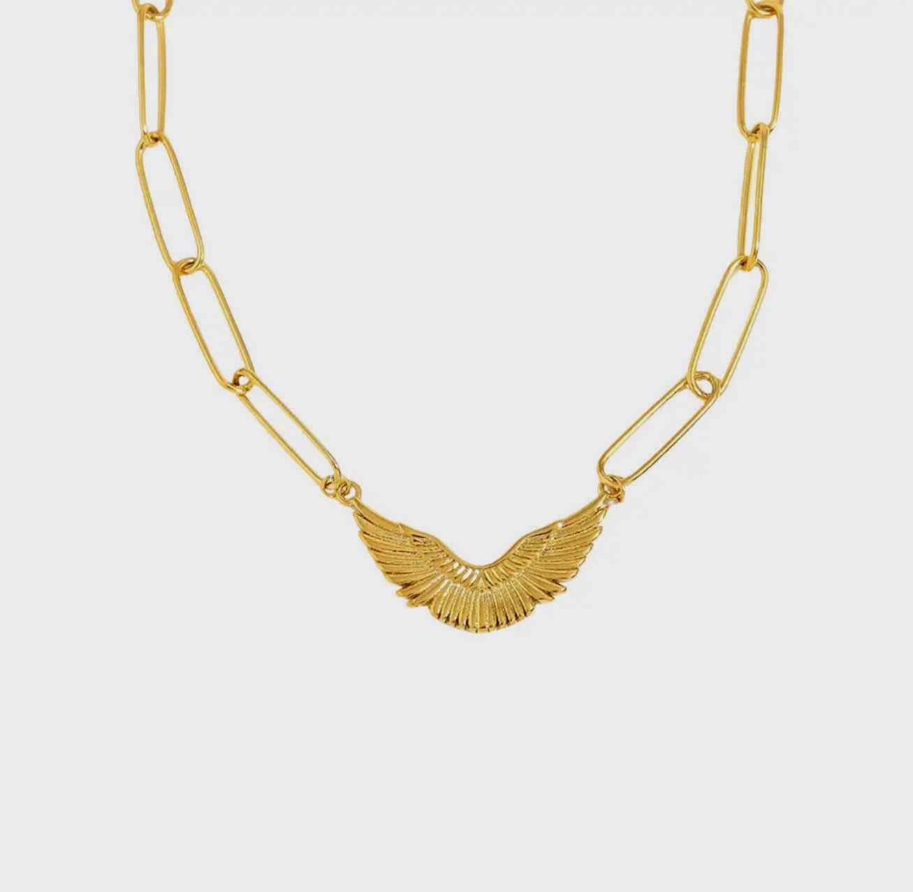 Gold Angel Wing Necklace