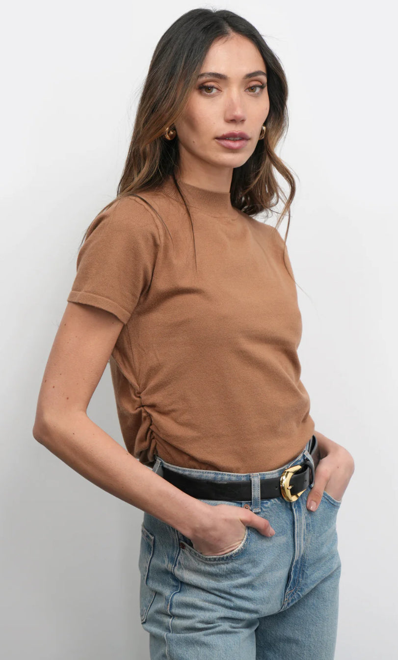Darcy Ruched Sides Knit Top