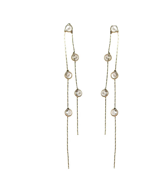 Gold and Crystal Minimalist Duster Drops