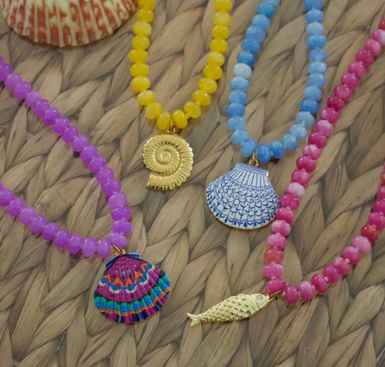 Coastal Charm Gemstone Necklace