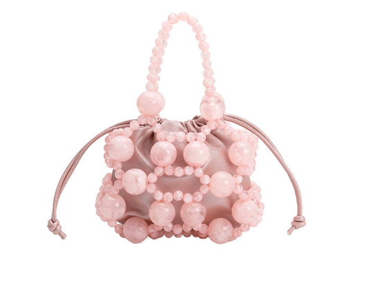 Bobby Pink Vegan Leather Top Handle Bag