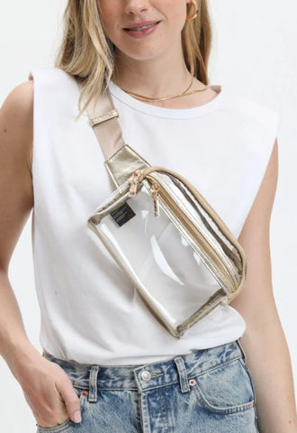 CHRISSY KNOTTED METALLIC TOP HANDLE BAG