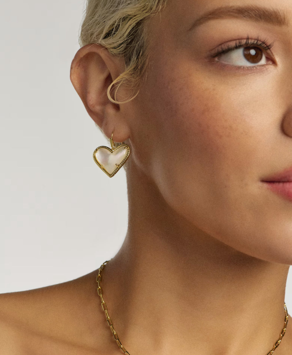 Ari Heart Statement Drop Earrings