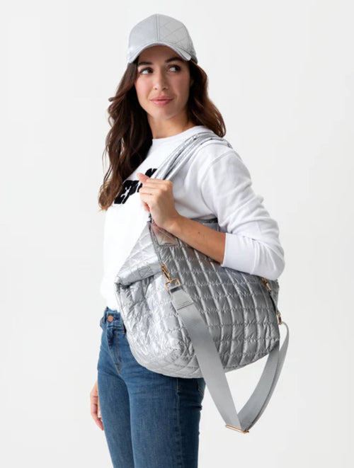 Logan Tote in Silver