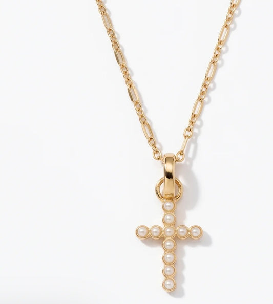 Francesca Stone Cross- Pearl