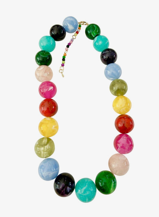 Celia Chunky Beaded Necklace -Multi