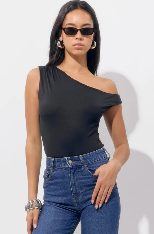 Tommie Asymmetrical Knit Bodysuit