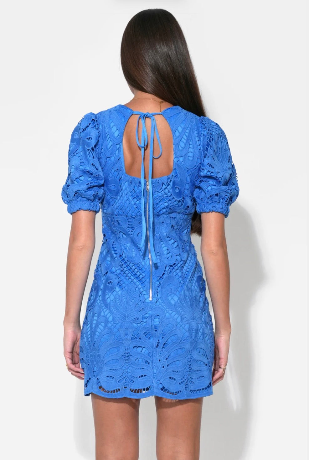 Maria Scallop Lace Mini Dress