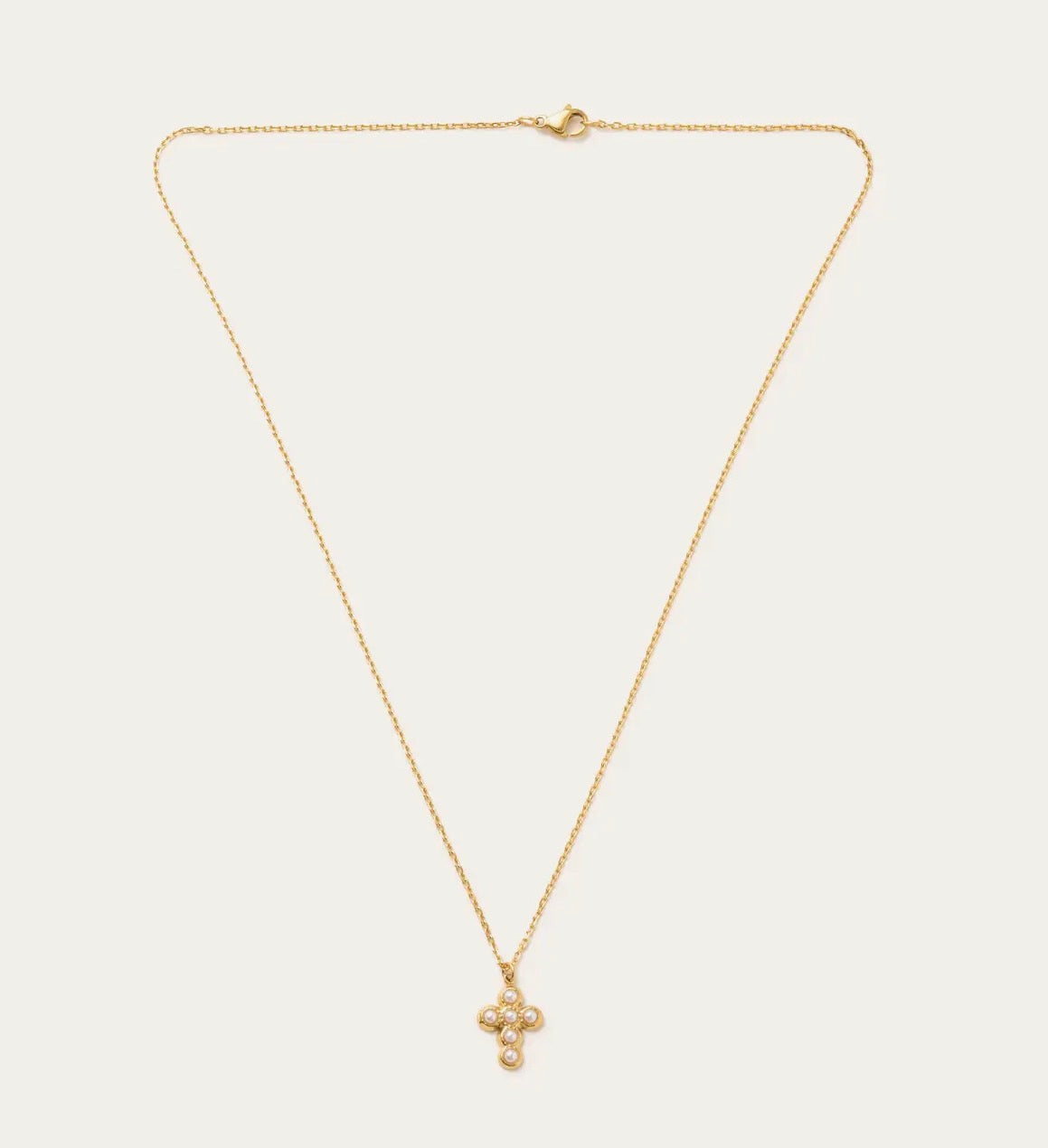Pearl Cross Necklace