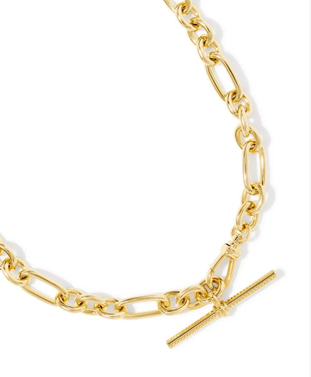 Embry Link Chain Necklace Gold Metal