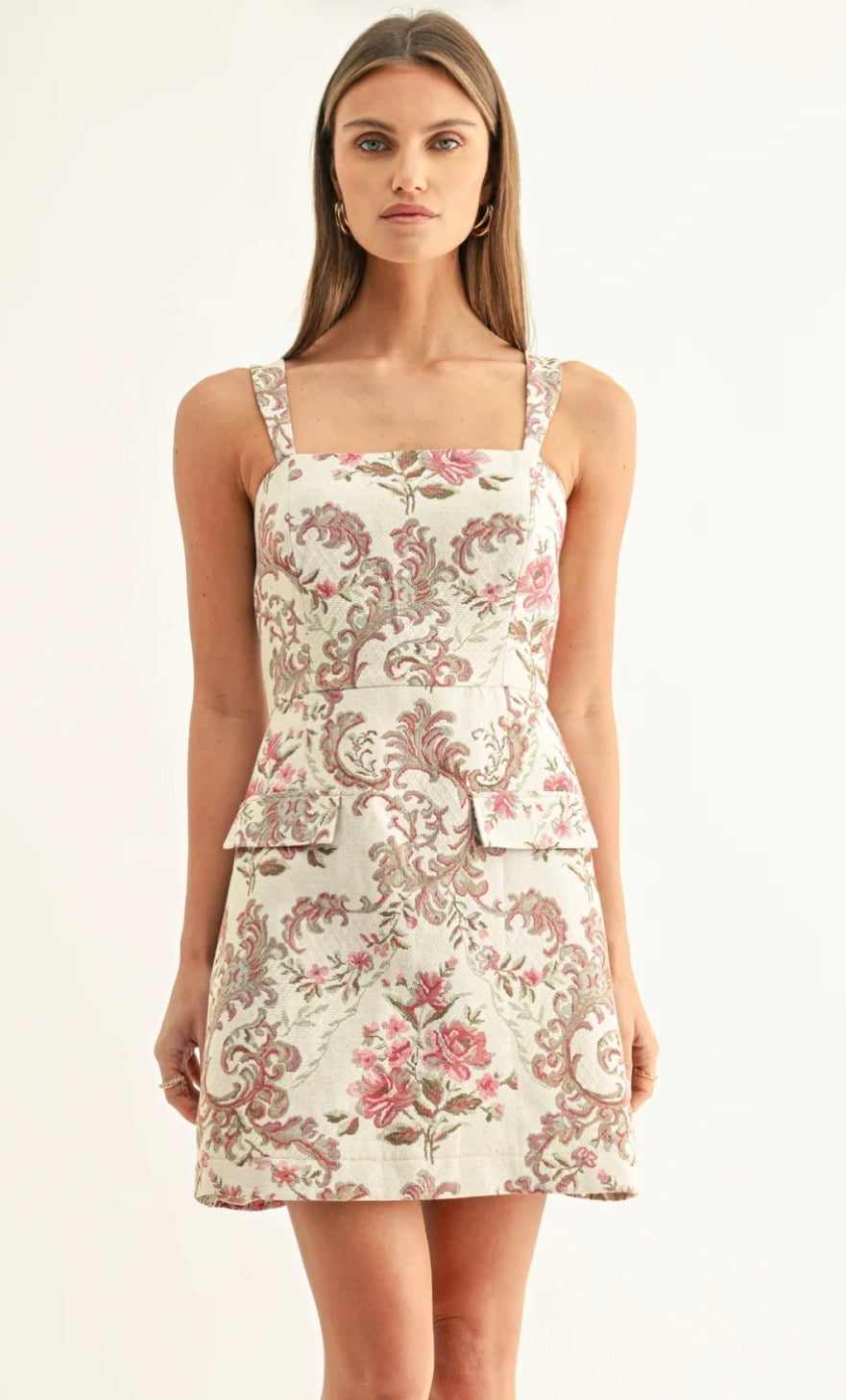 Mikaela Jacquard Hourglass Mini Dress