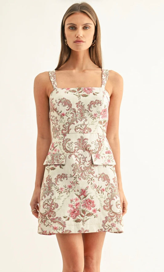 Mikaela Jacquard Hourglass Mini Dress