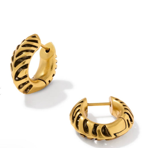 Tiger Stripe Mikki Huggie Earring
