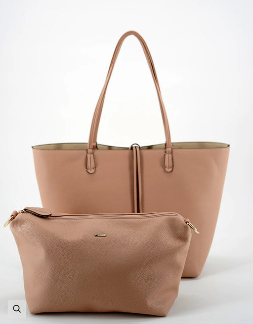 Departure Tote In Ballet Pink/Cream