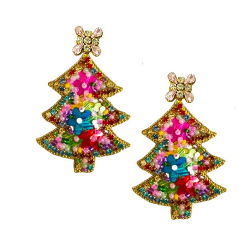 Christmas Sparkle Christmas Tree Earrings