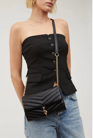 CHRISSY KNOTTED METALLIC TOP HANDLE BAG