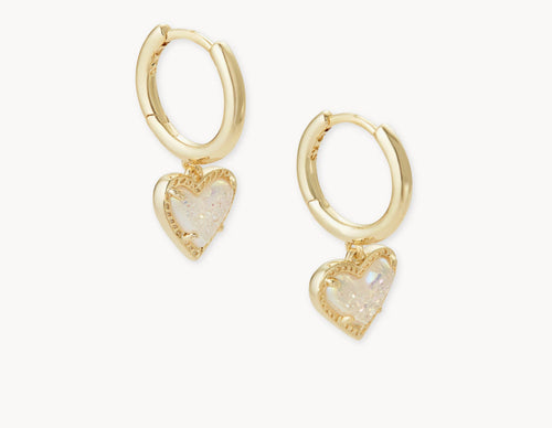 Ari Heart Gold Huggie Earrings