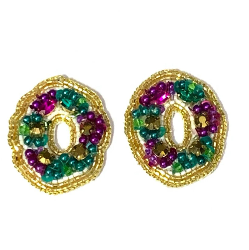 King Cake Stud Earrings