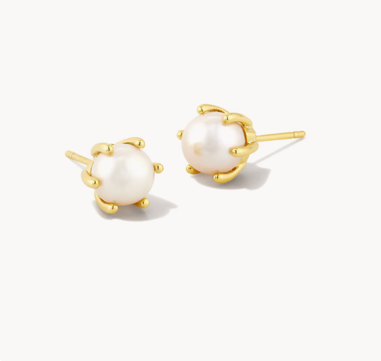 Ashton Pearl Gold Stud Earring