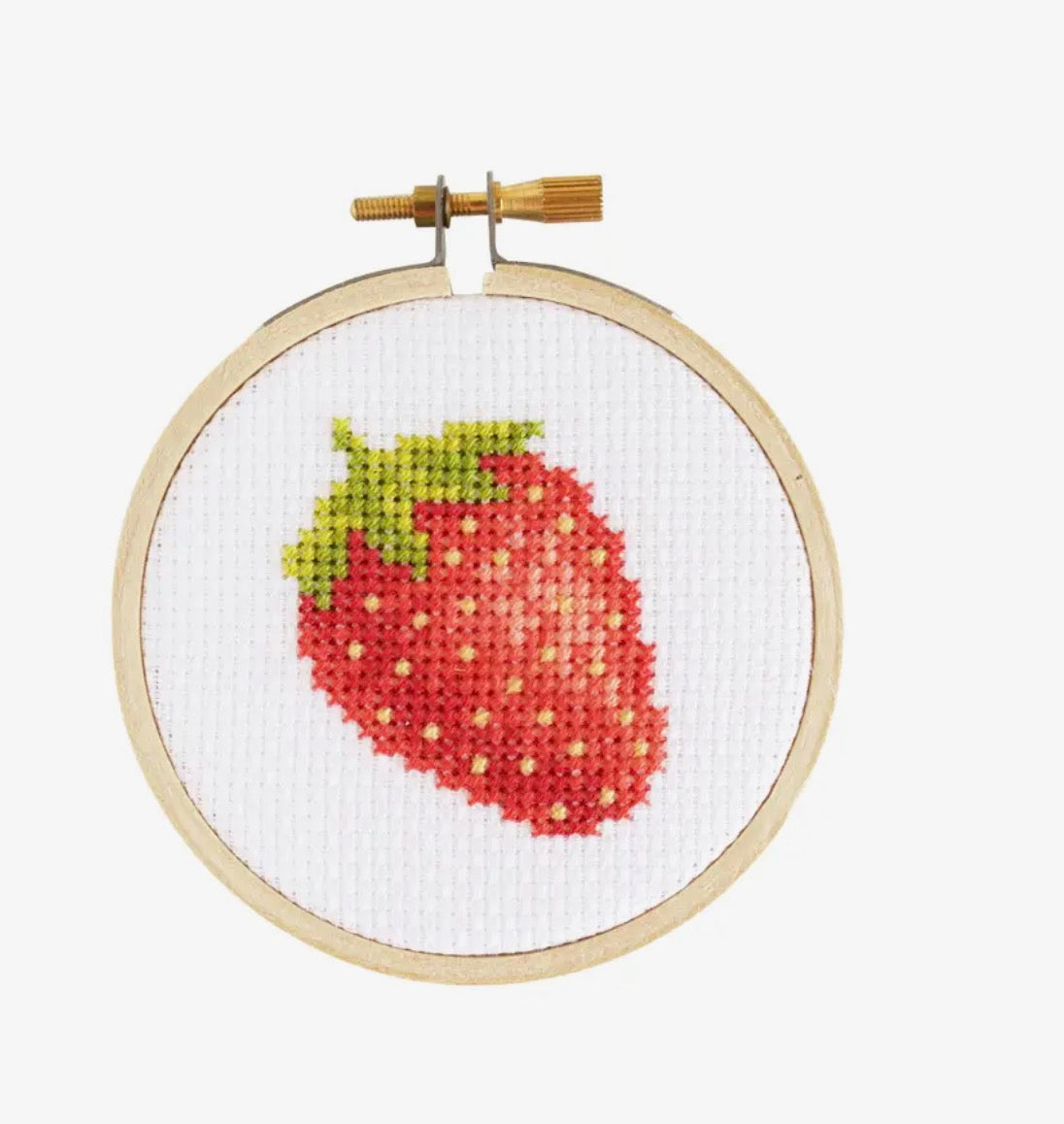 Strawberry DIY Mini Cross Stitch Kit