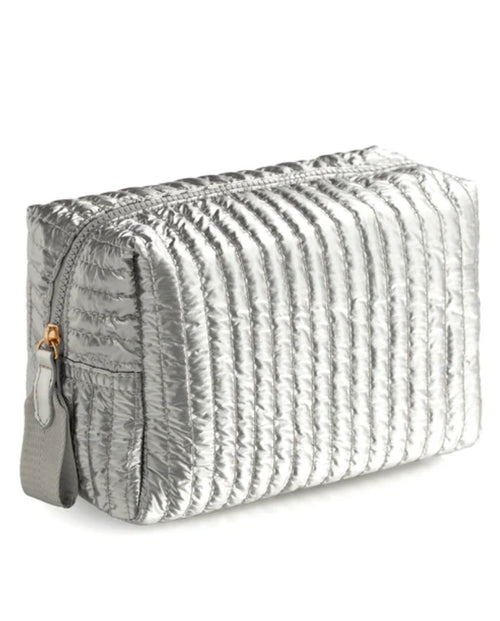 Logan Large Cosmetic Pouch in Silver